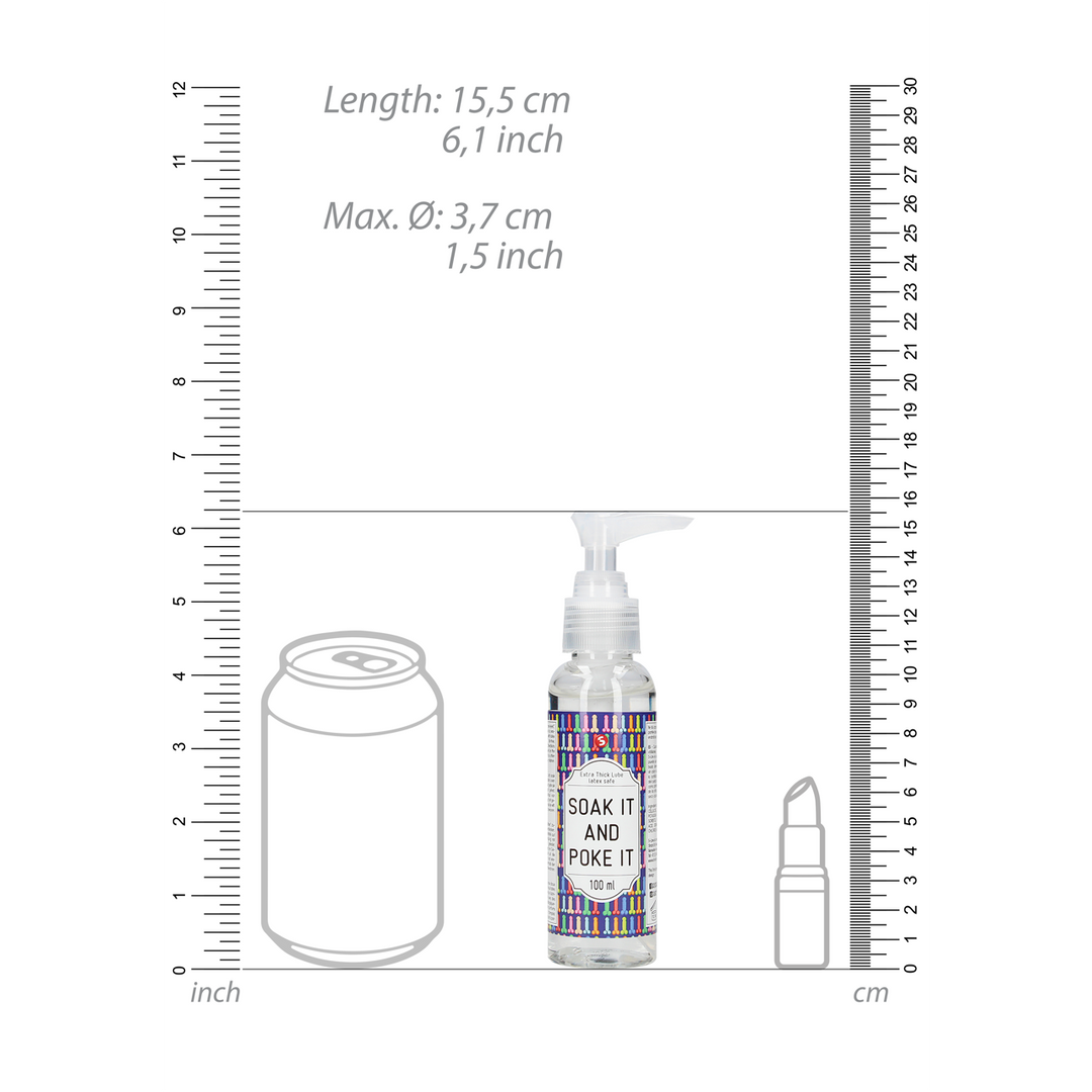 S-line by shots Soak It And Poke It - Extra Dikke Glijmiddel - 3 fl oz / 100 ml (7423522520536)