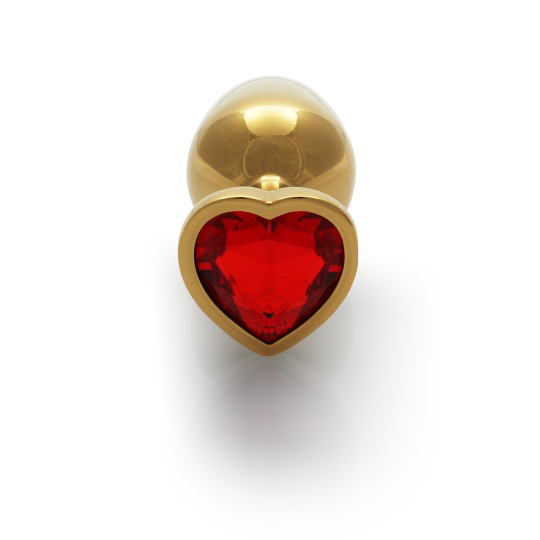 Ouch! by shots Hartvormige Edelpunt - Klein - Goud/Rood (8714273492920)