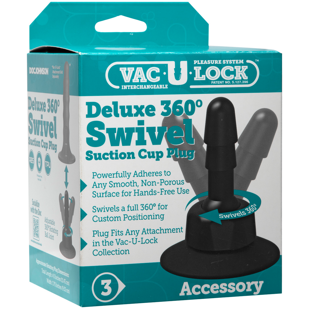 Doc johnson Deluxe 360 Swivel - Butt Plug met Zuignap - 2 Stuks (782421073459)