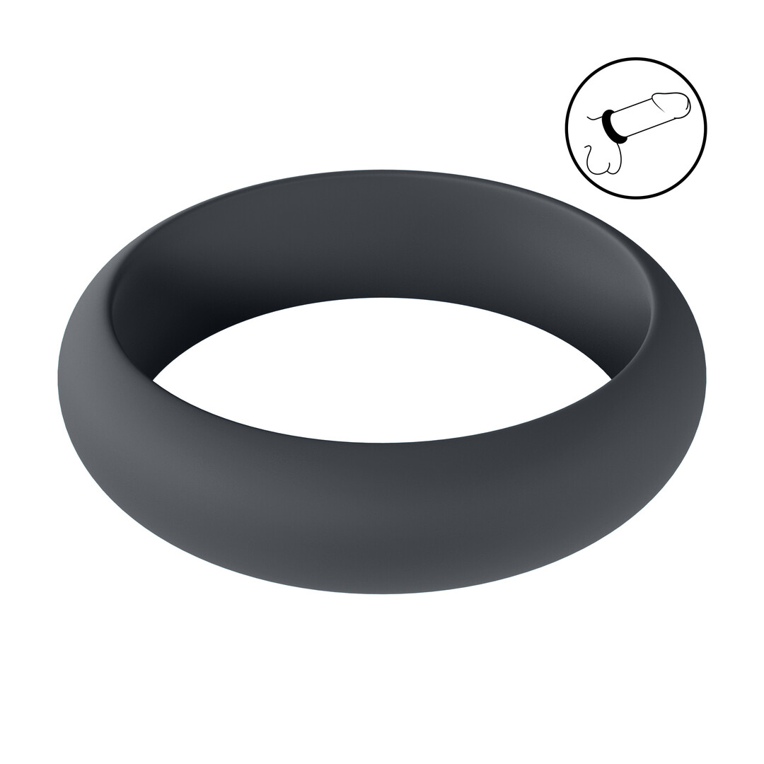 Levelz by shots Wide O Silicone Cockring - XL - 50mm - Zwart (8714273062062)