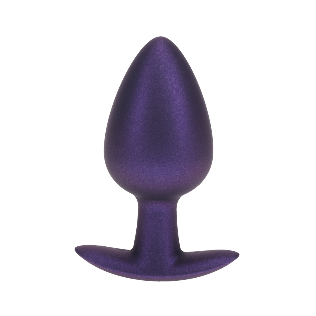 Ouch! by shots Zachte Siliconen Anale Plug - Groot - 3,5 / 8,9 cm - Metallic Paars (8714273056917)