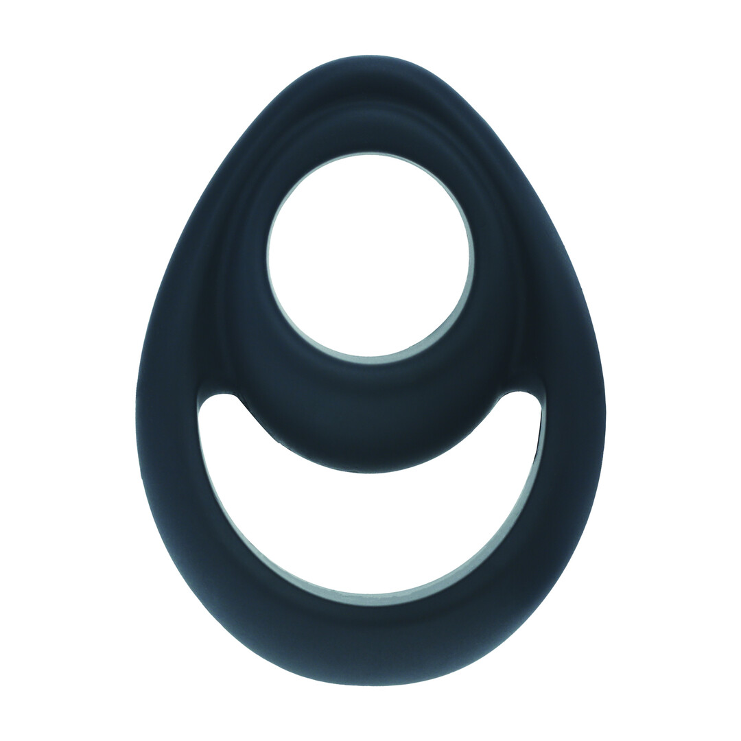 Levelz by shots Double Ergo Siliconen Cockring - Zwart (8714273063625)