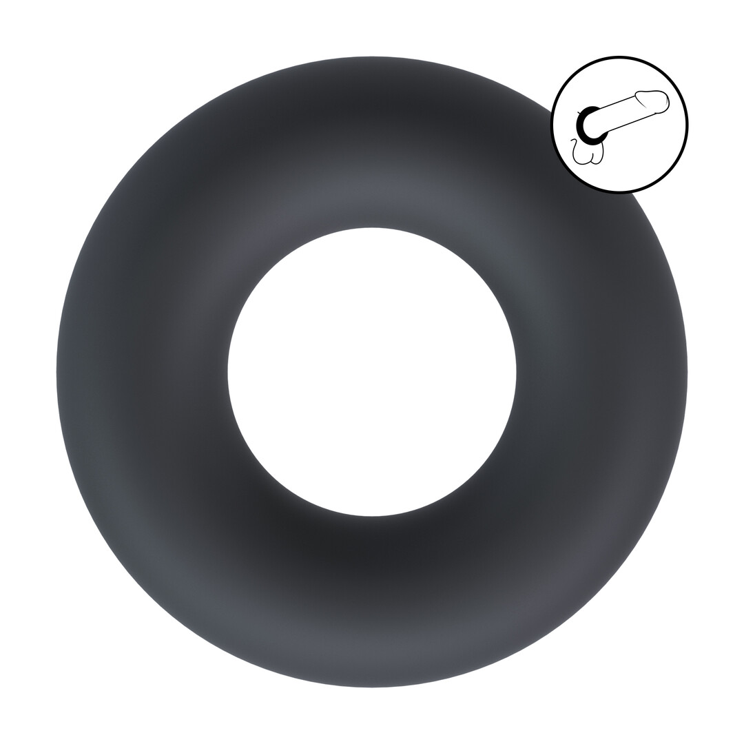 Levelz by shots Massieve Siliconen Cockring - XS - Zwart (8714273061812)