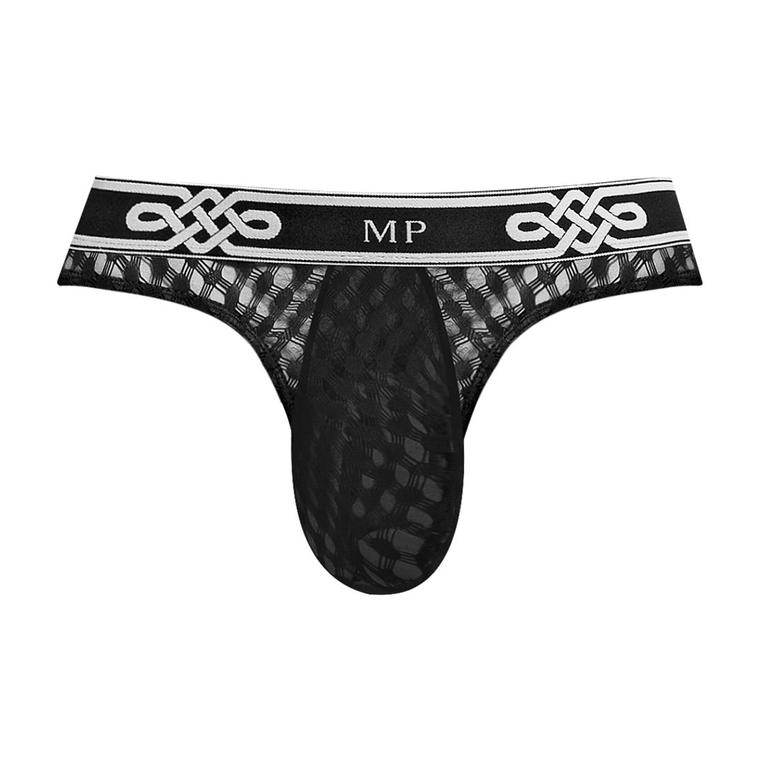 Male power Lo Rise Thong - S/M - Zwart (845830071482)