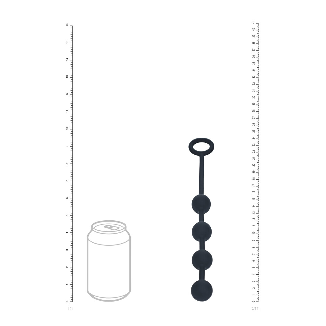 Levelz by shots Ronde Siliconen Anale Ballen - S - 20mm - Zwart (8714273066817)