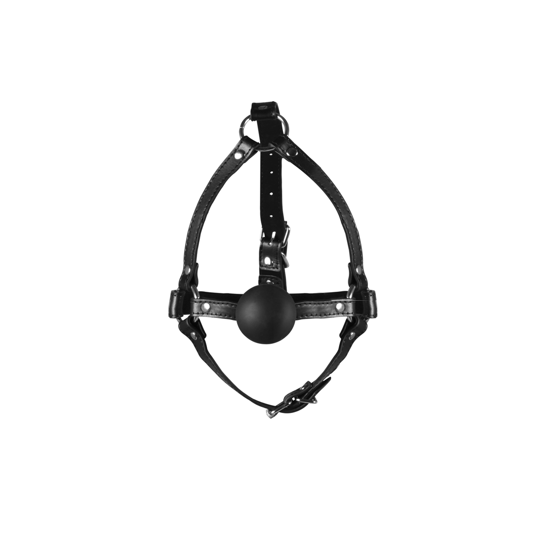 Ouch! by shots Hoofdharnas met Solid Ball Gag - Zwart (8714273050922)