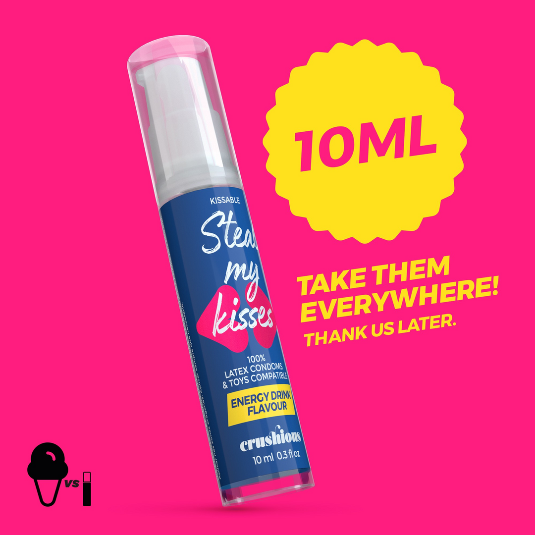 Crushious Steal My Kisses - Glijmiddel - Energiedrank Smaak - 0,3 fl oz / 10 ml (7403254159808)