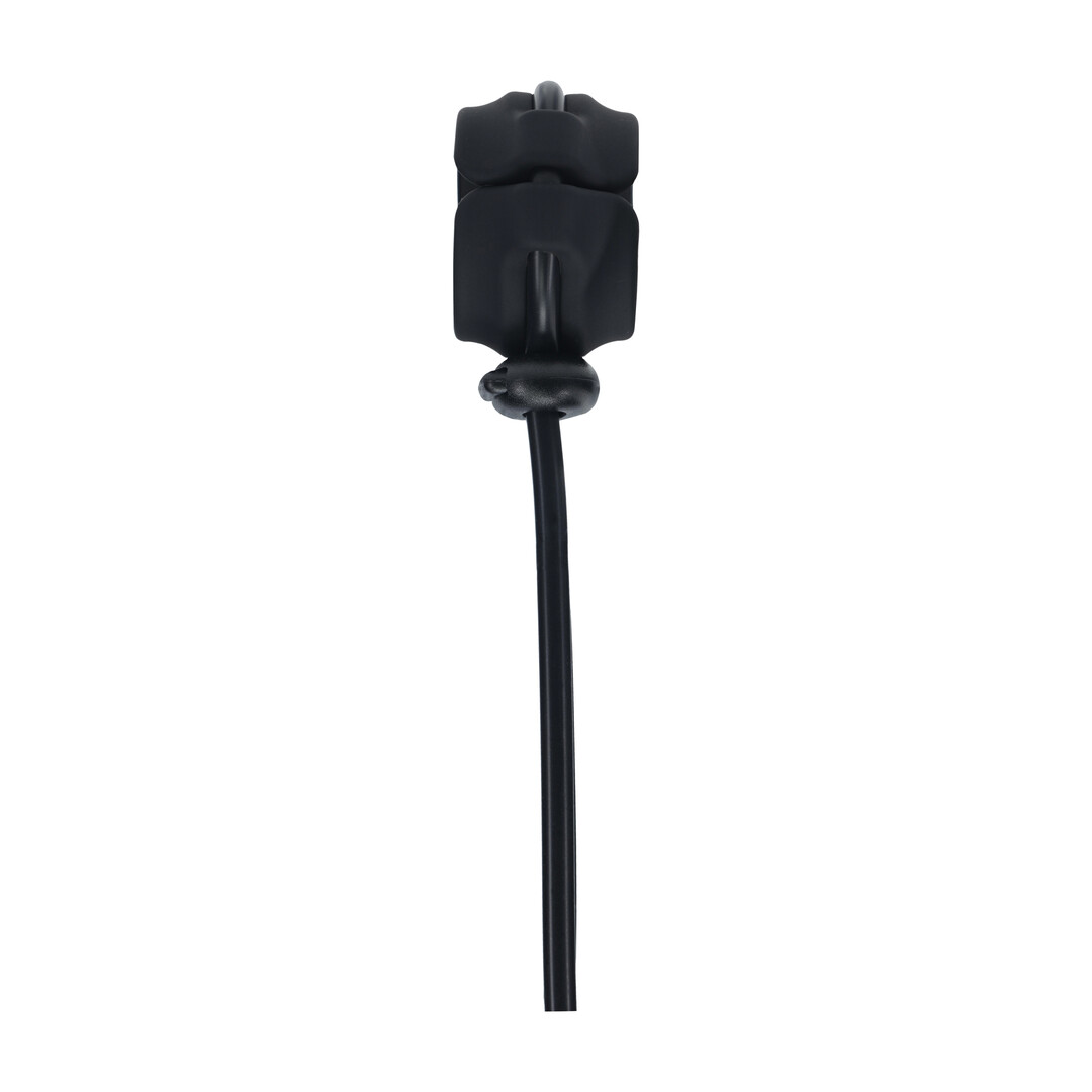 Levelz by shots Afneembare Brede Verstelbare Siliconen Lasso Cockring - 5mm - Zwart (8714273063991)
