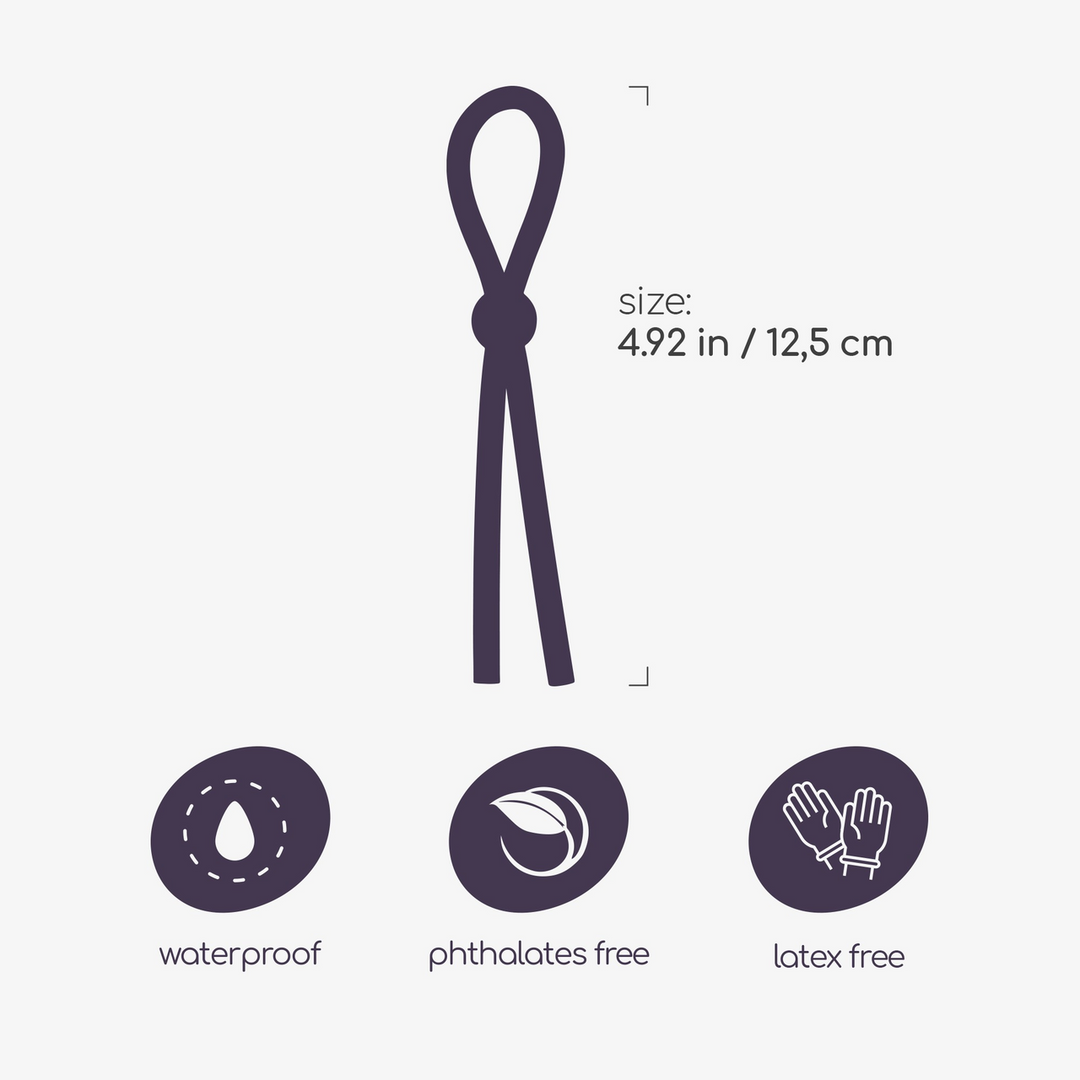Crushious Billy the Ring - Silicone Verstelbare Cockring - Zwart (7403254150317)