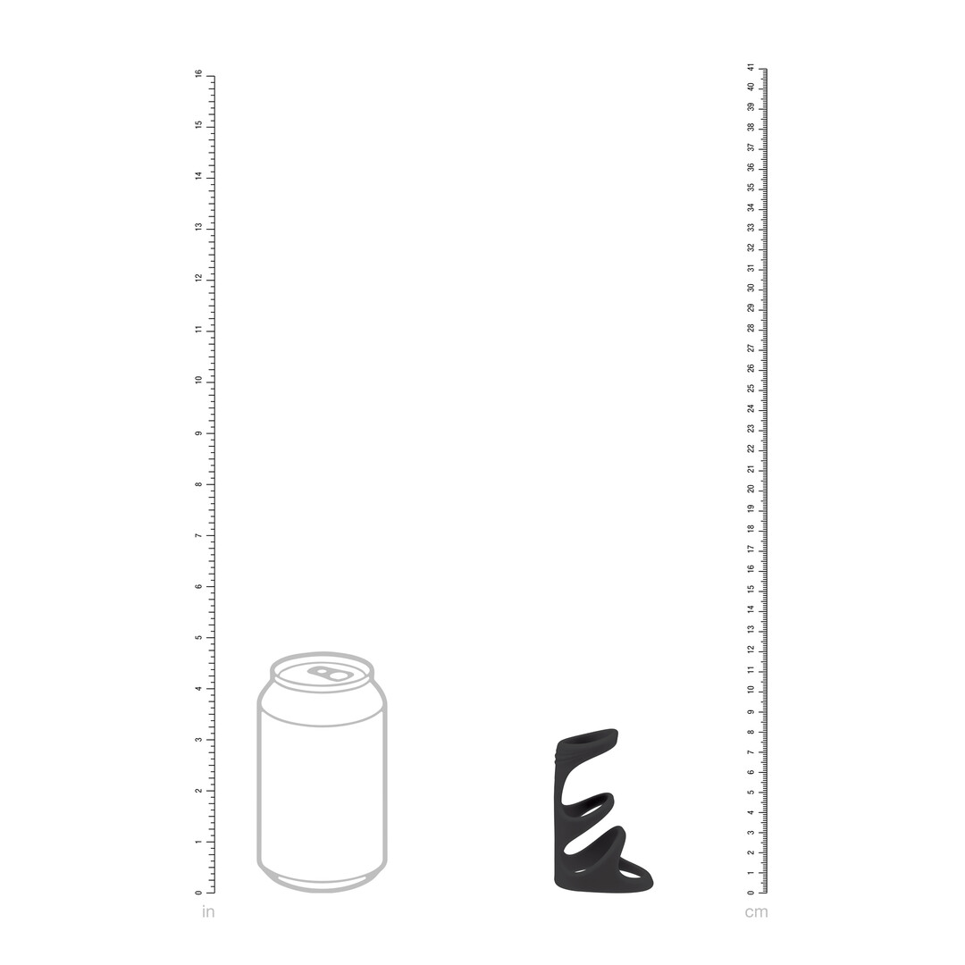 Levelz by shots 3 Lussen Siliconen Cockring - Zwart (8714273063700)