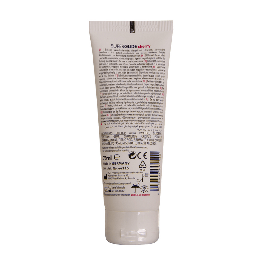 Hot Superglide Eetbaar Waterbasis Glijmiddel - 3 fl oz / 75 ml (4042342001440)
