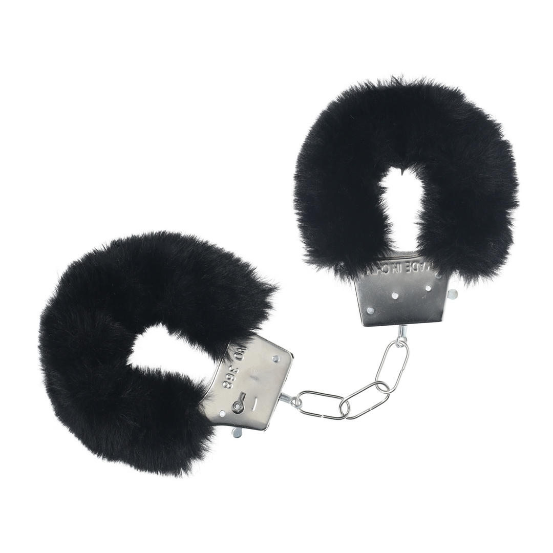 Ouch! by shots Classic Fluffy Handboeien - Zwart (8714273058218)