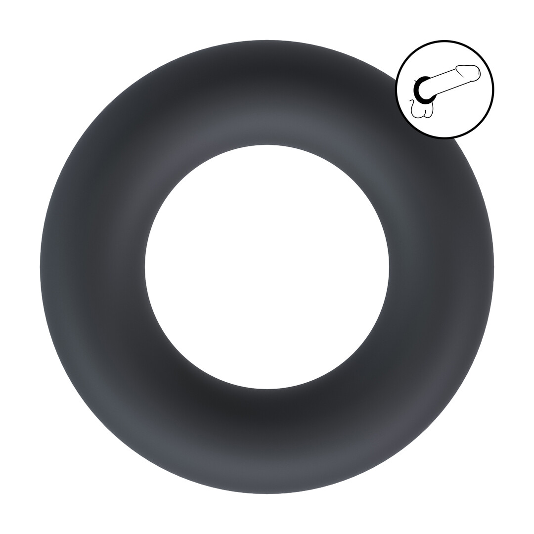 Levelz by shots Vloeibare Silicoenen Cockring - L - Zwart (8714273061874)