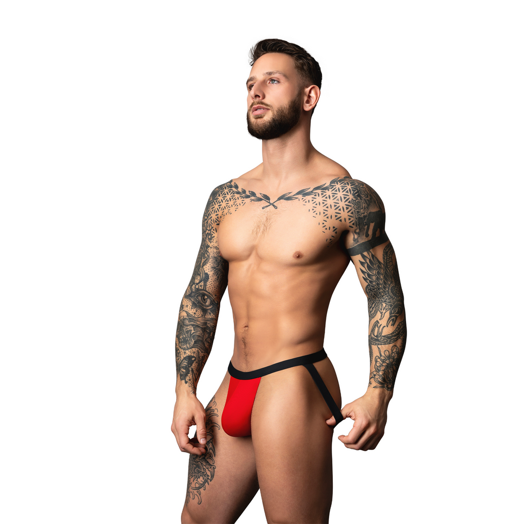 Male power Jock - L/XL - Rood/Zwart (845830095013)