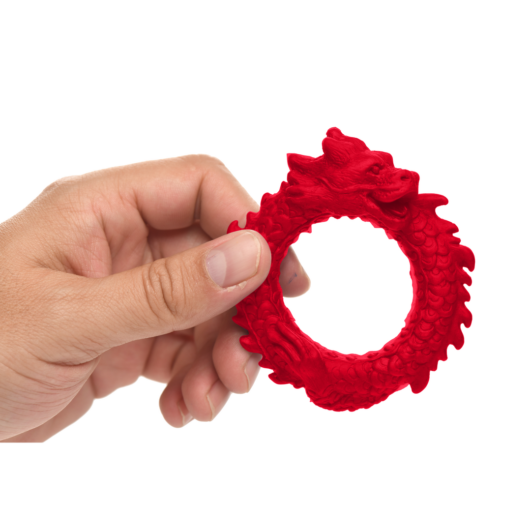 Xr brands Rise of the Dragon - Siliconen Cockring - Rood (848518053305)