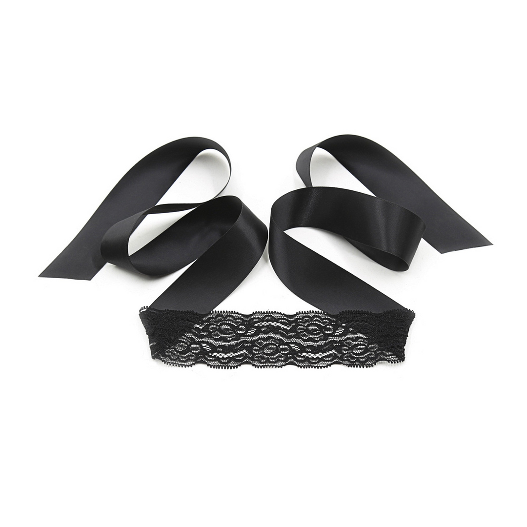 Crushious Lace Me Up - Bondage Lacy Set - Zwart (799632355137)