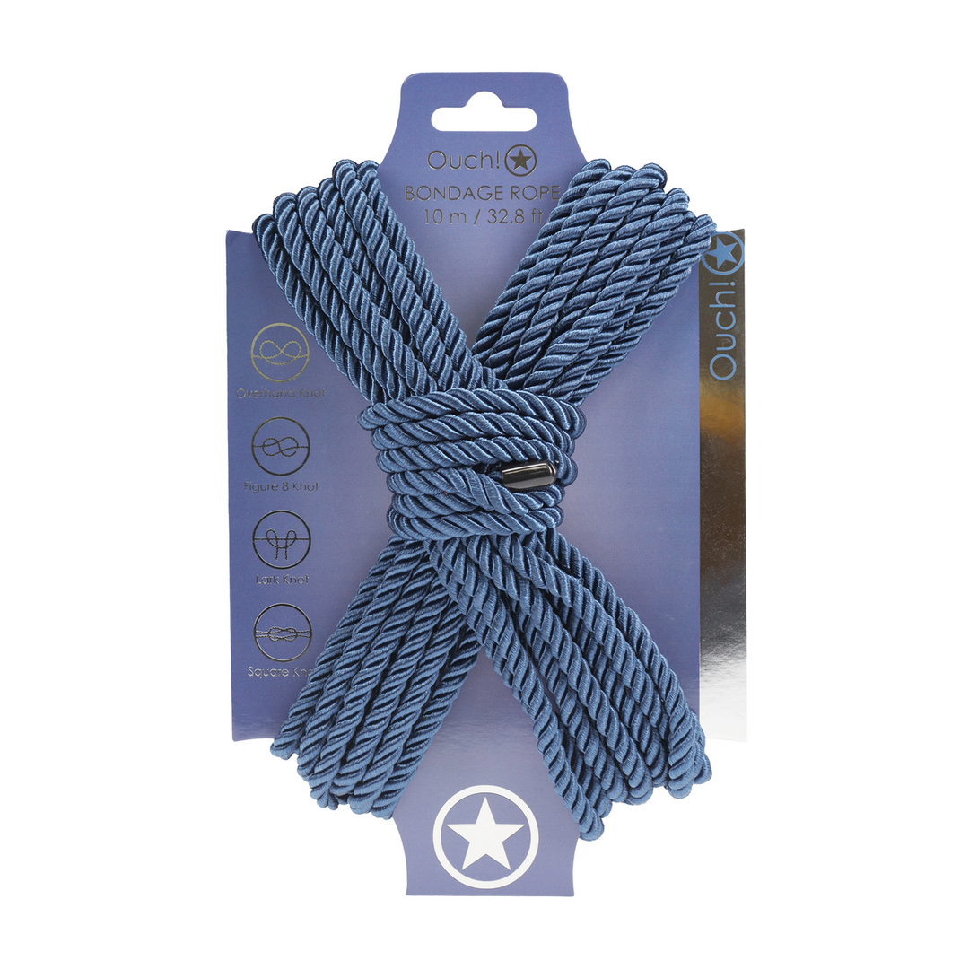 Ouch! by shots Polyester Bondage Touw - 10 m - Marineblauw (8714273059420)