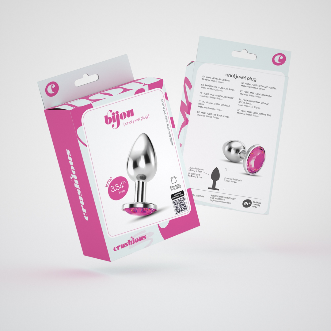 Crushious Bijou - Anale Sieraad Plug - Groot - Roze (799632355212)