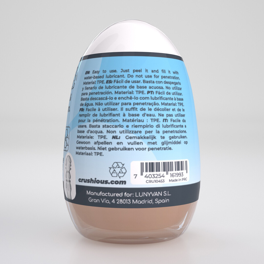 Crushious Ezy Egg - Masturbator Ei - De Minnaar - Blauw (7403254161993)