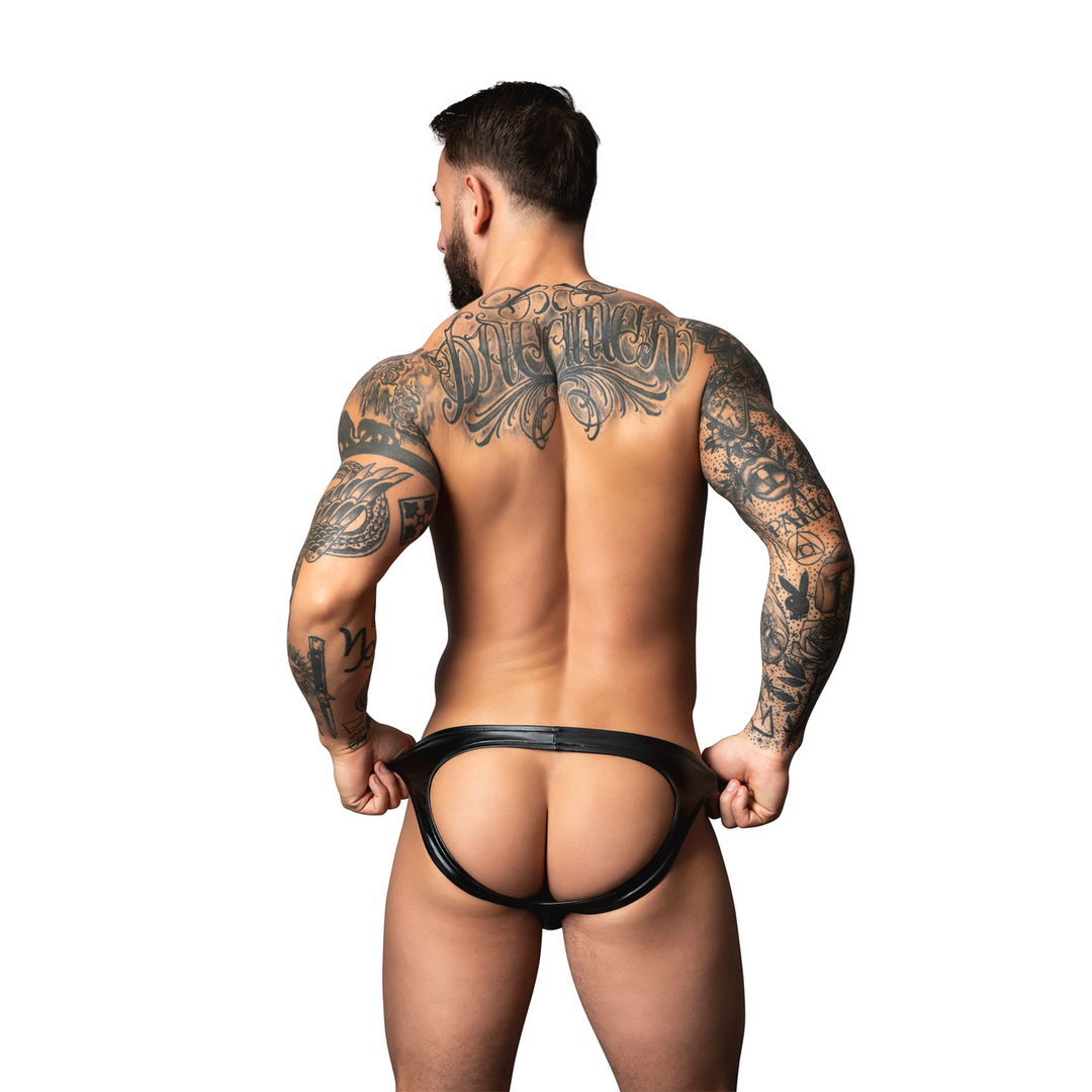 Male power Moonshine - Wetlook Jock - S/M - Zwart (845830095167)