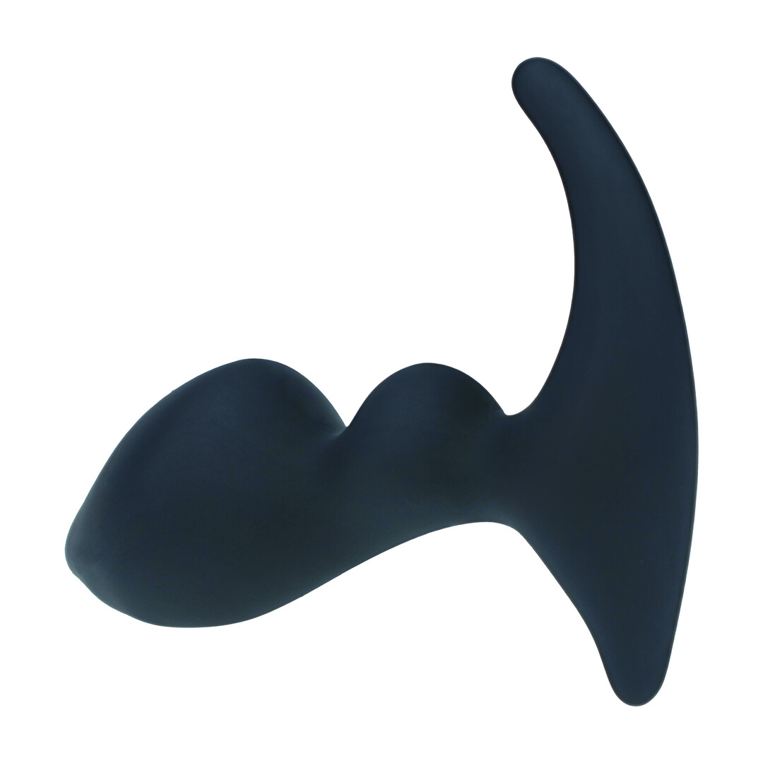 Levelz by shots Dubbele Ripple Siliconen Prostaat Massager - Zwart (8714273066305)