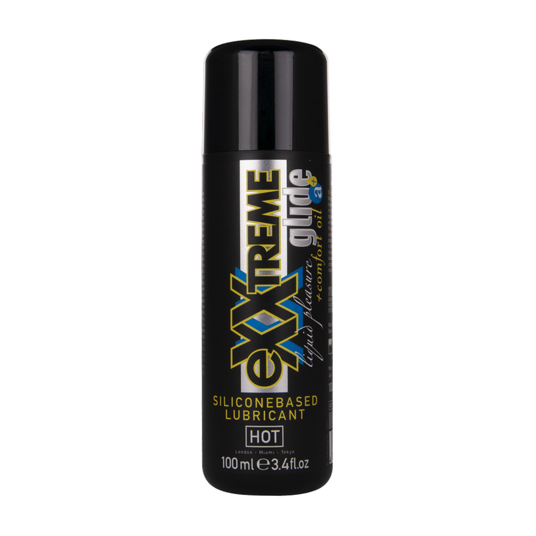 Hot Exxtreme Glide - Siliconenbasis Glijmiddel met Comfort Olie - 3 fl oz / 100 ml (4042342000733)