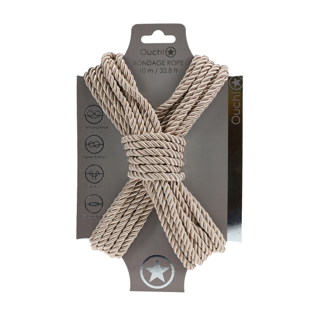 Ouch! by shots Polyester Bondage Touw - 10 m / 32,8 ft - Goud (8714273059390)