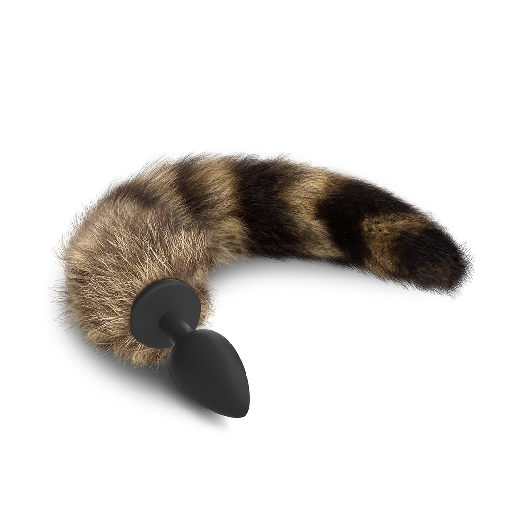 Crushious Foxy Delight - Siliconen Anale Plug met Staart - Zwart/Bruin (799632354710)