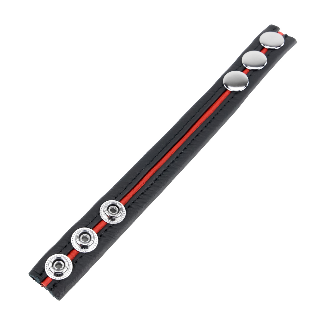 Red leather Verstelbare Leren Cockring - Rood (3662811230662)