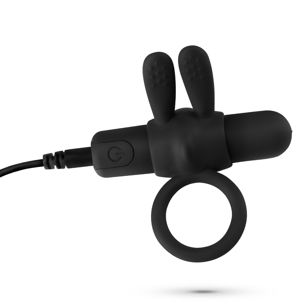 Crushious Wonka - Cockring met Oplaadbare Vibrerende Bullet - Zwart (7403254158955)