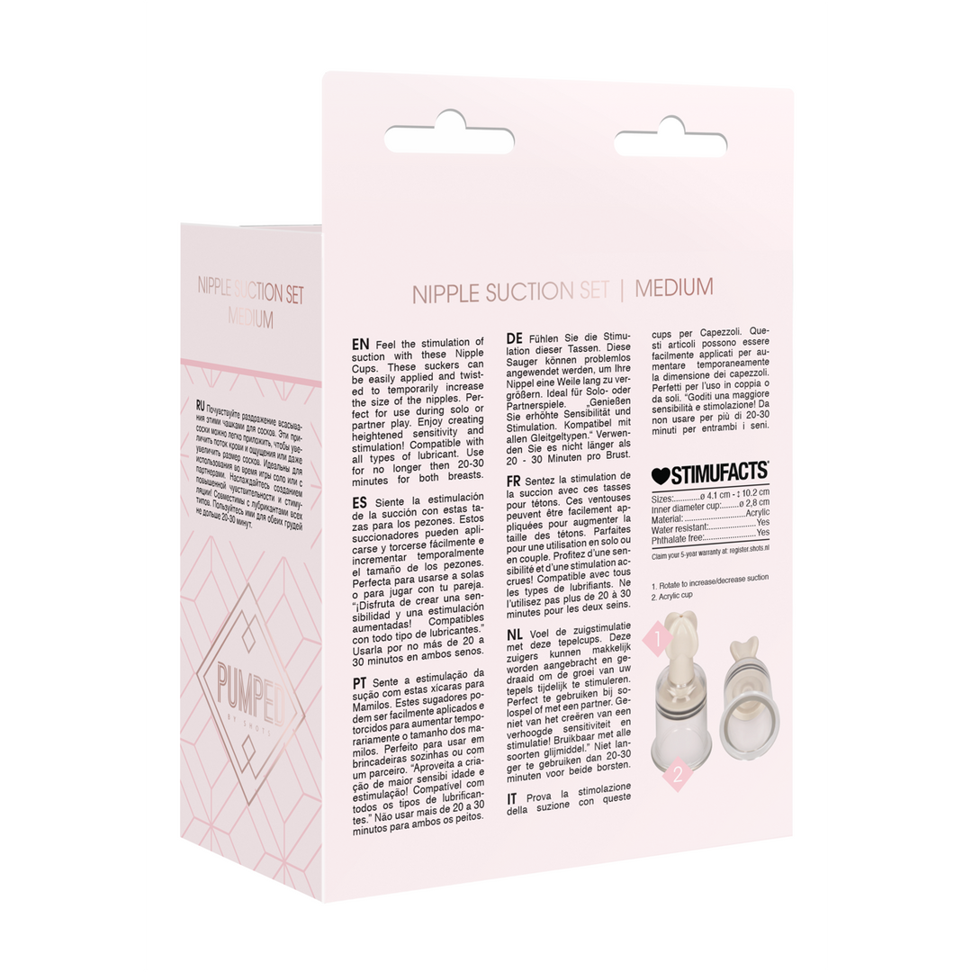 Pumped by shots Tepel Suction Set - Medium (8714273548429)