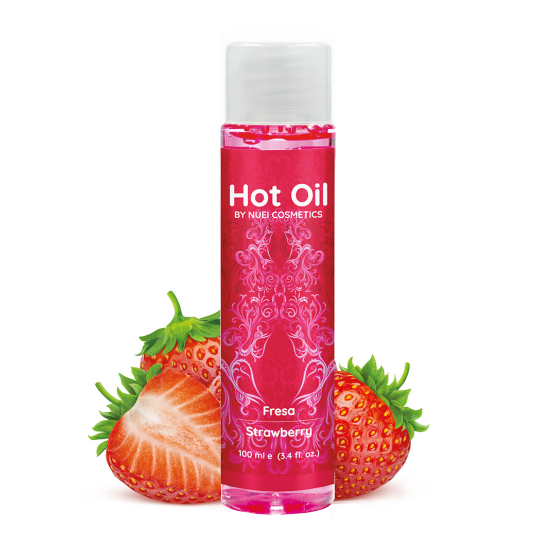 Nuei Verwarmend Massage Gel - Aardbei - 3,4 fl oz / 100 ml (8414606513413)