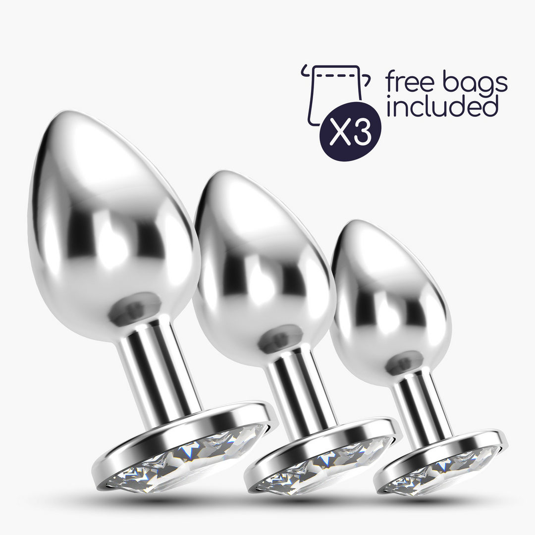 Crushious Bijou - Anal Train Trio - 3 Jewel Plugs - Doorzichtig (799632355496)