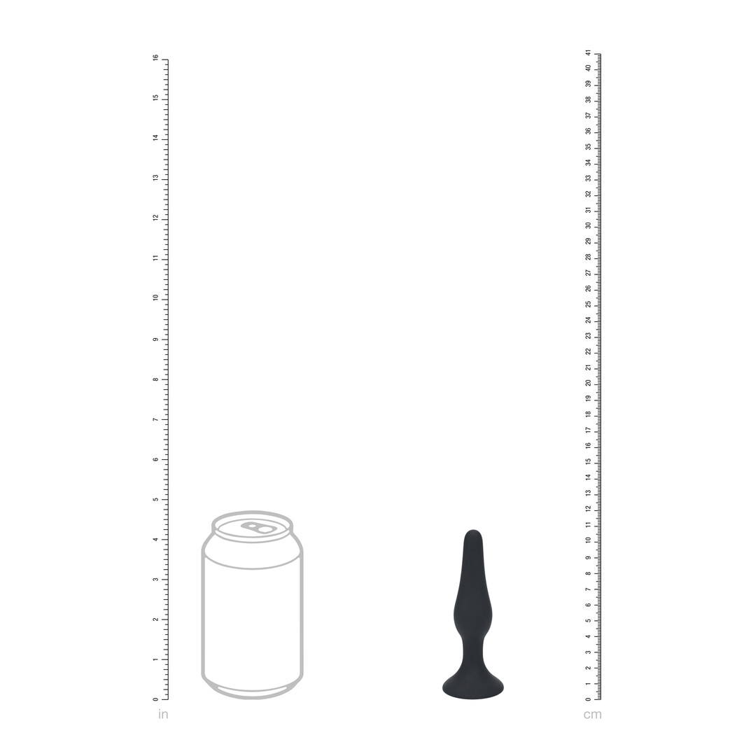 Levelz by shots Slim Silicone Anale Plug - S - Zwart (8714273065728)