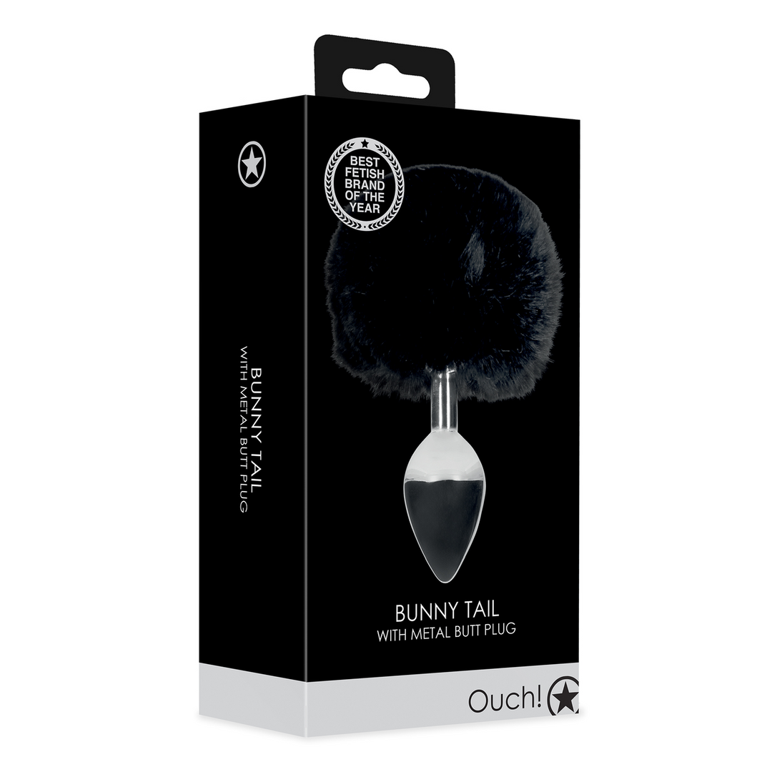 Ouch! by shots Konijnenstaart met metalen buttplug (8714273047823)