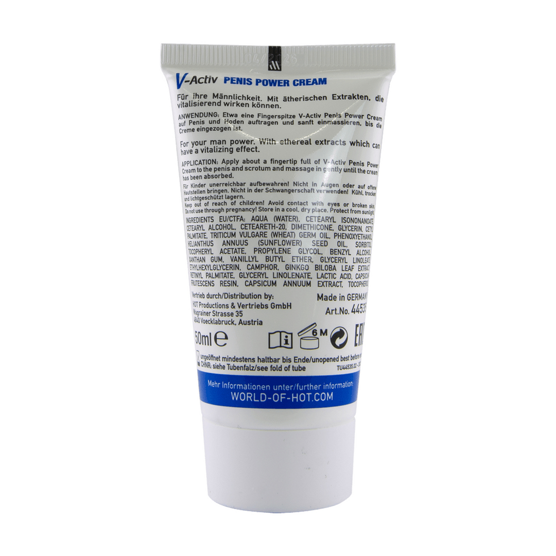 Hot V-Activ - Penis Power Cream voor Mannen - 2 fl oz / 50 ml (4042342000382)