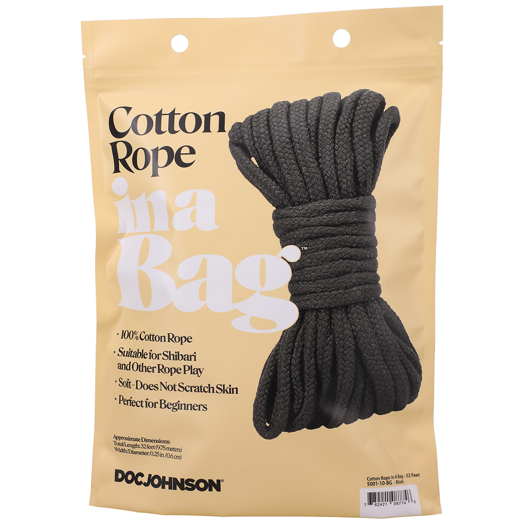Doc johnson Katoenen Touw - 32 ft - Zwart (782421087746)