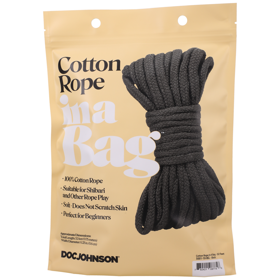 Doc johnson Katoenen Touw - 32 ft - Zwart (782421087746)