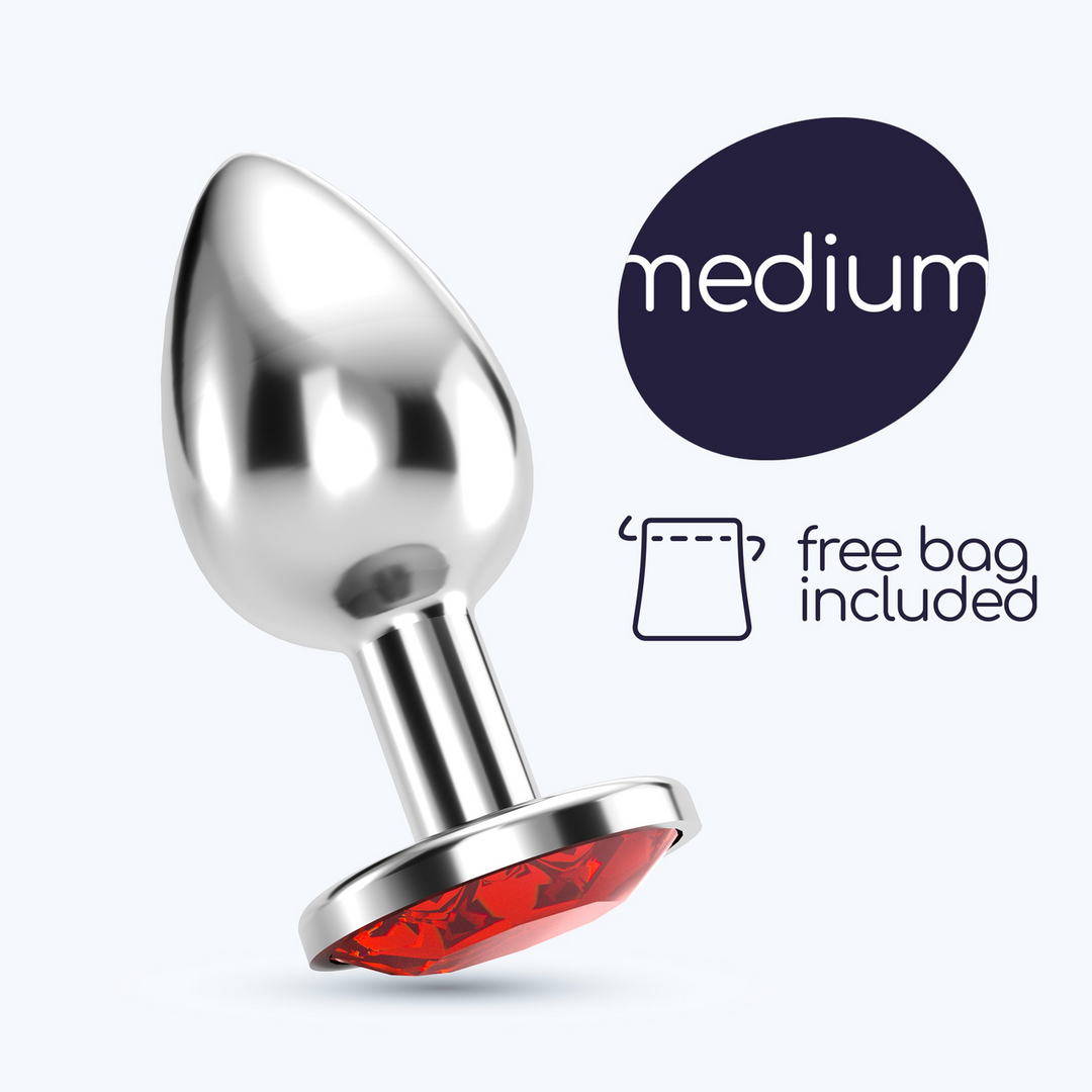 Crushious Bijou - Anale Sieraad Plug - Medium - Rood (799632355267)