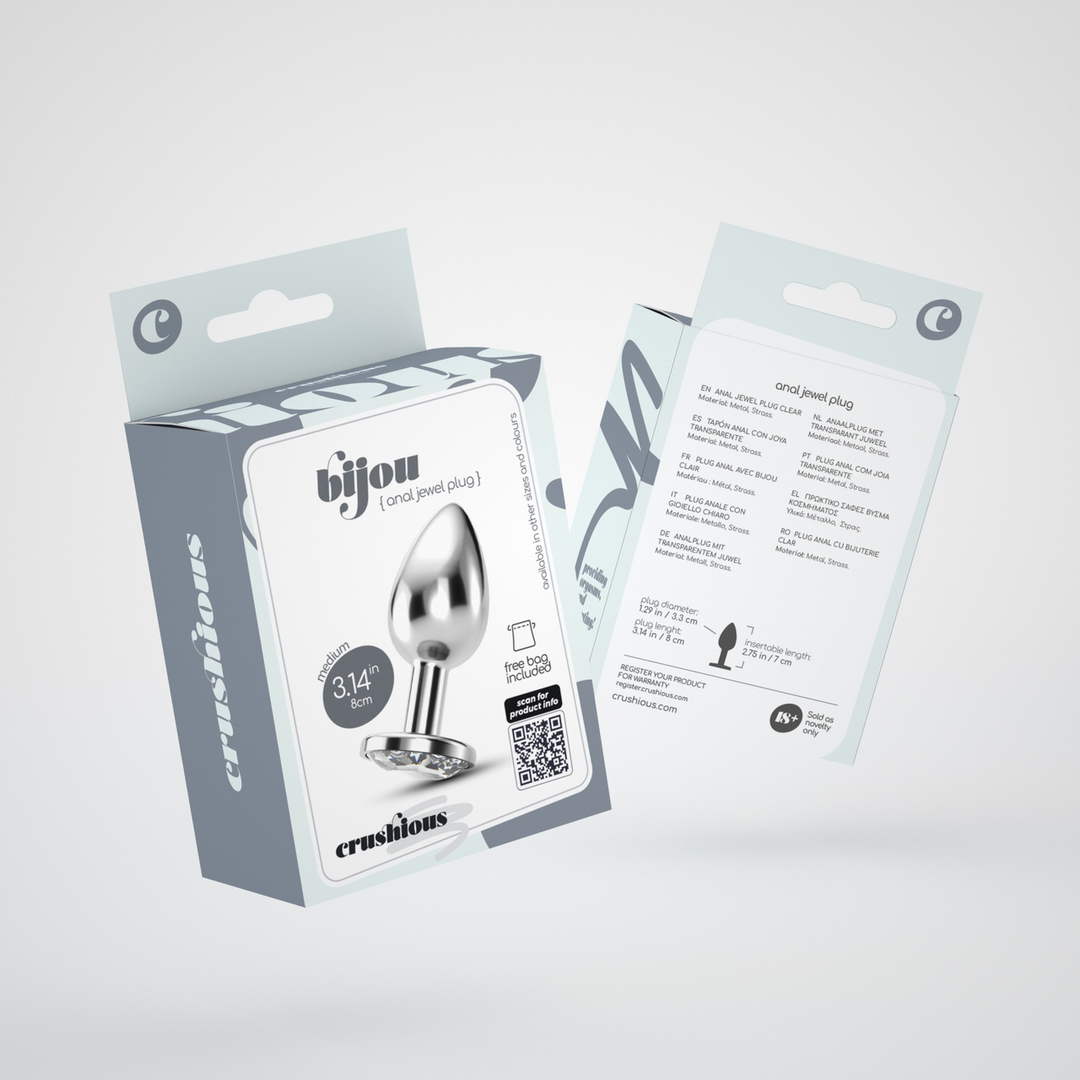 Crushious Bijou - Anale Sieraad Plug - Medium - Doorzichtig (799632355175)