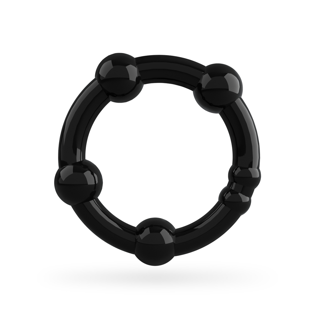 Crushious Triple Bead - Cockring Set - Zwart (799632354734)