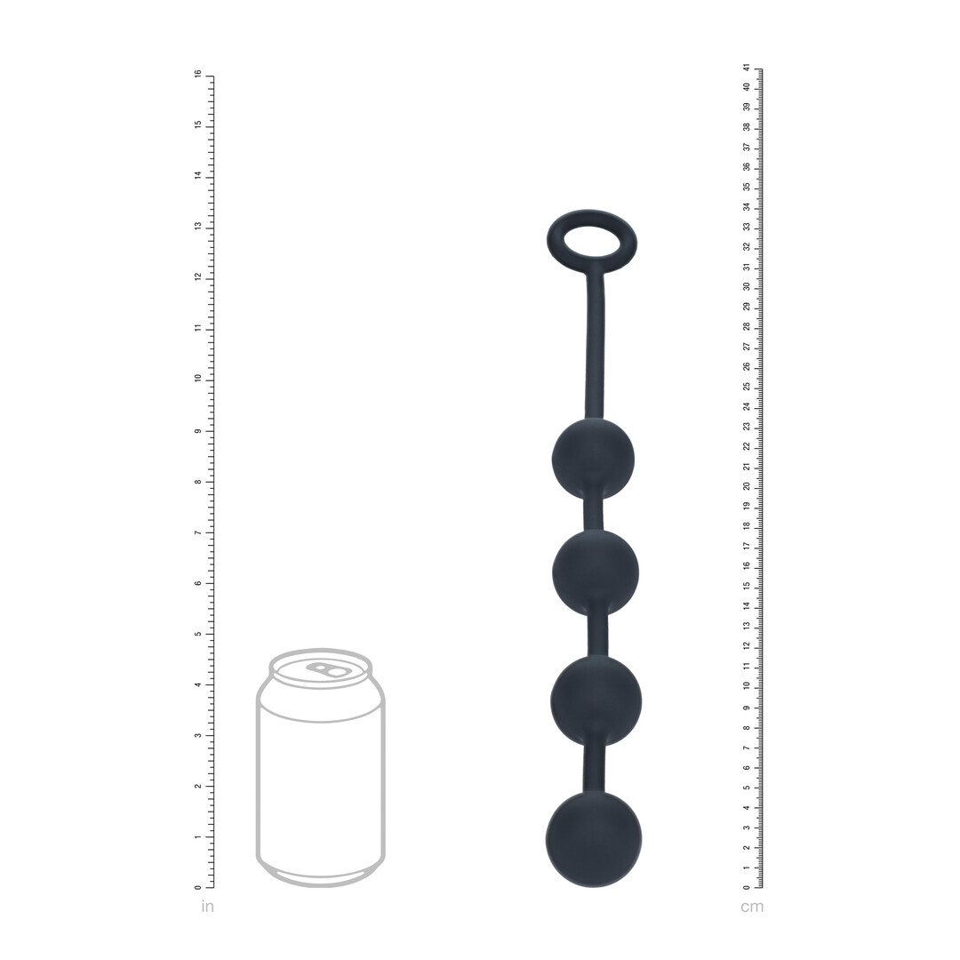 Levelz by shots Ronde Siliconen Anale Ballen - M - 30mm - Zwart (8714273066831)