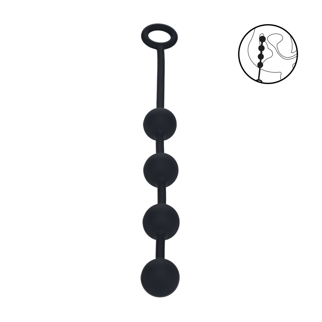 Levelz by shots Ronde Siliconen Anale Ballen - M - 30mm - Zwart (8714273066831)