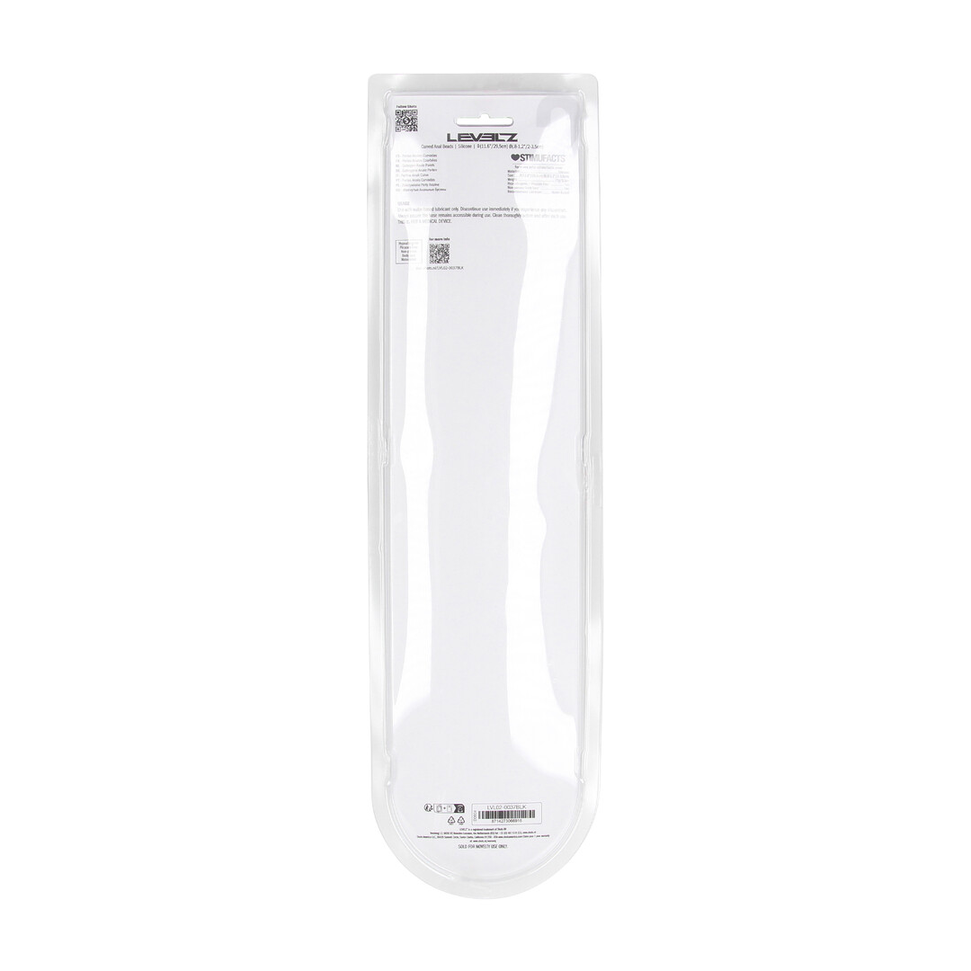 Levelz by shots Gebogen Siliconen Anale Parels - Zwart (8714273066916)