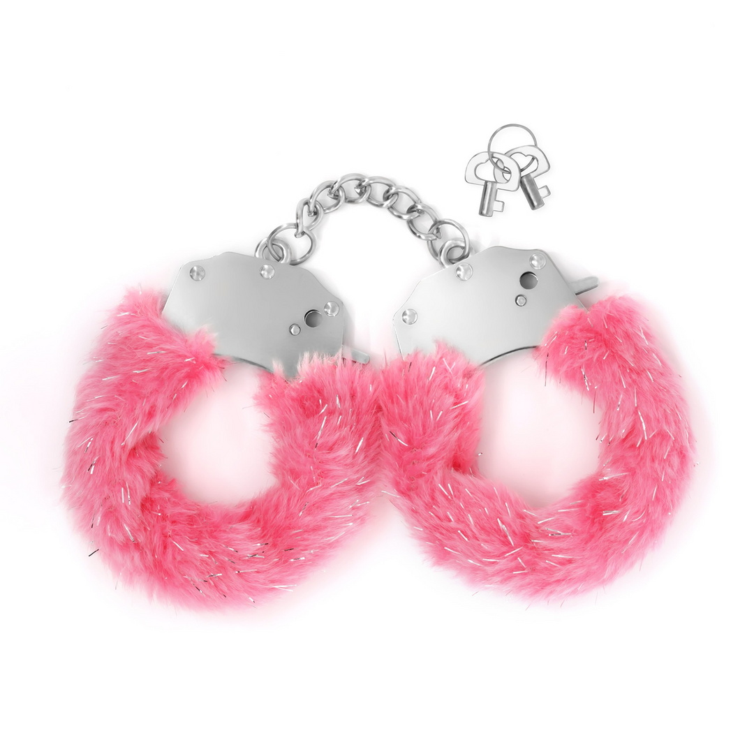 Crushious Spangle - Metalen Handboeien met Pluche - Roze (7403254159907)