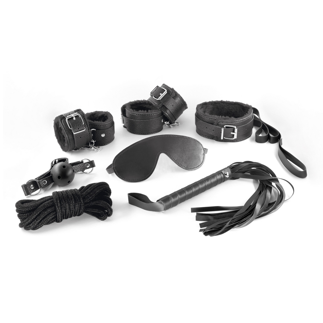 Crushious Dungeons and Maidens - 8-delige BDSM Kit - Zwart (7403254157569)