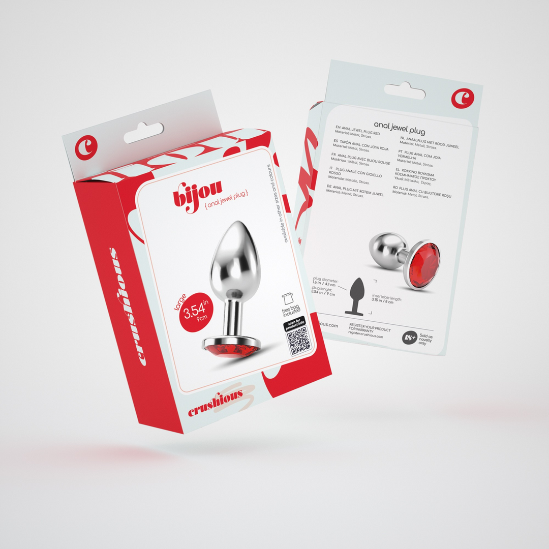 Crushious Bijou - Anale Sieraad Plug - Groot - Rood (799632355274)