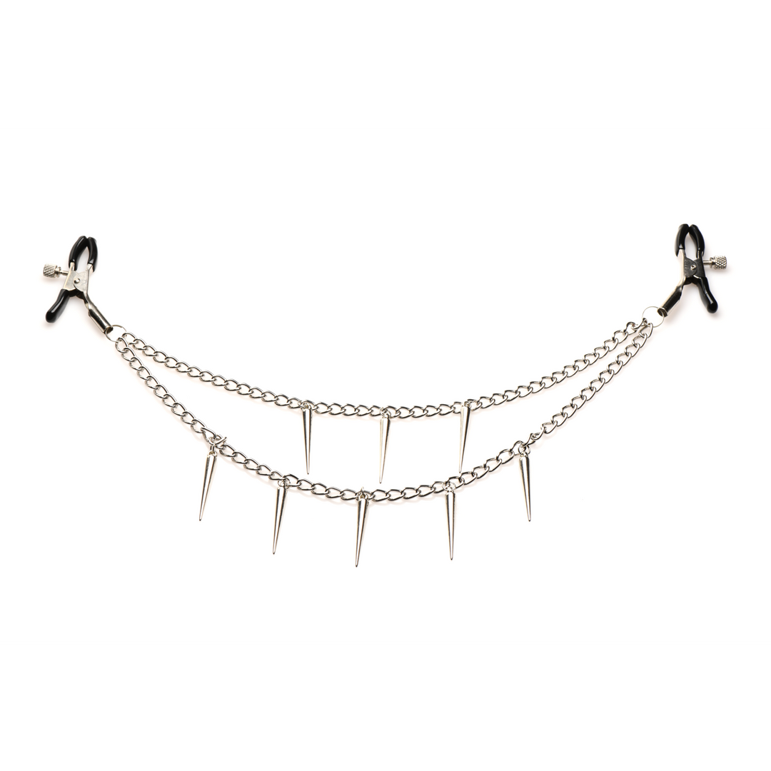 Xr brands Dagger - Dubbel Ketting Tepelklemmen (848518052773)