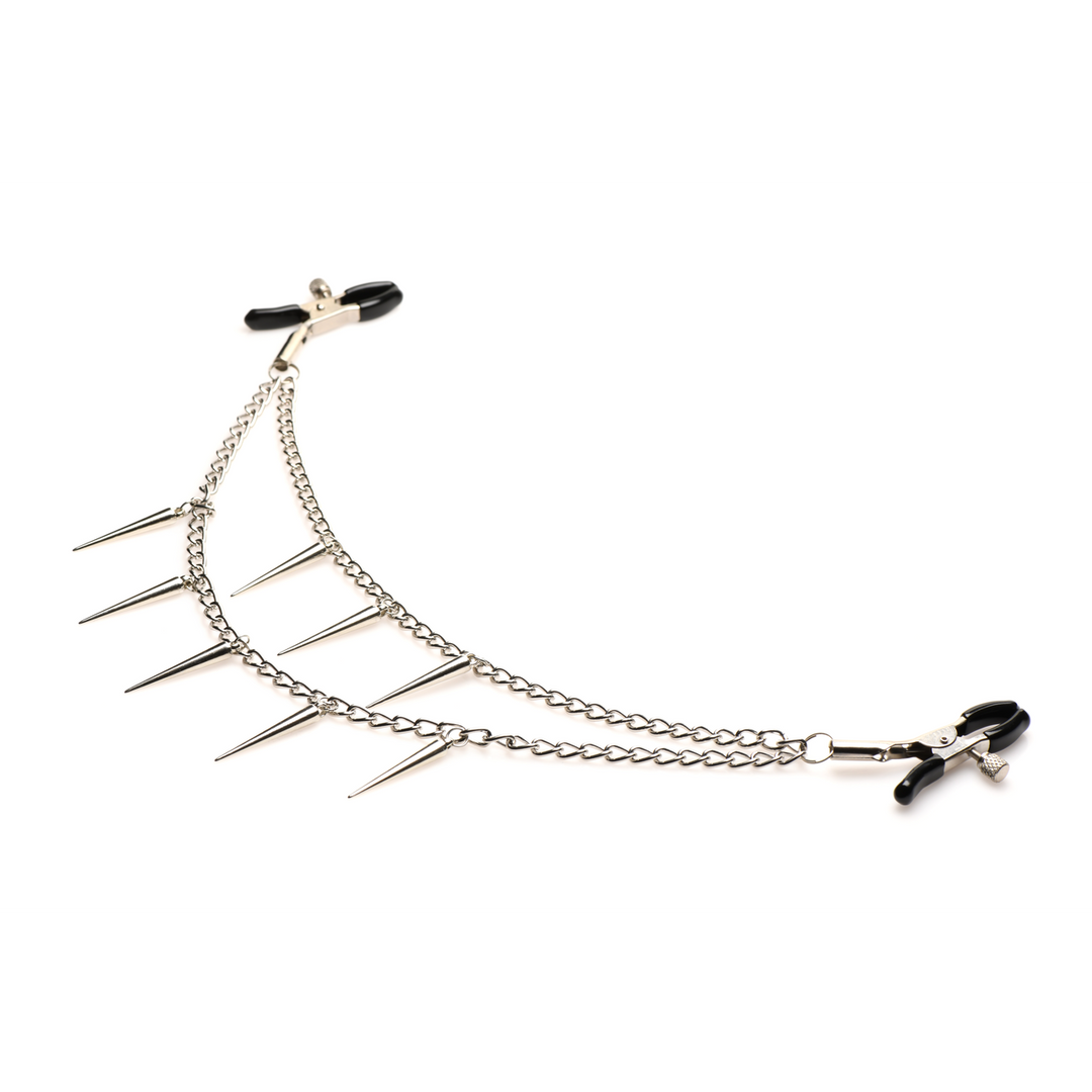 Xr brands Dagger - Dubbel Ketting Tepelklemmen (848518052773)