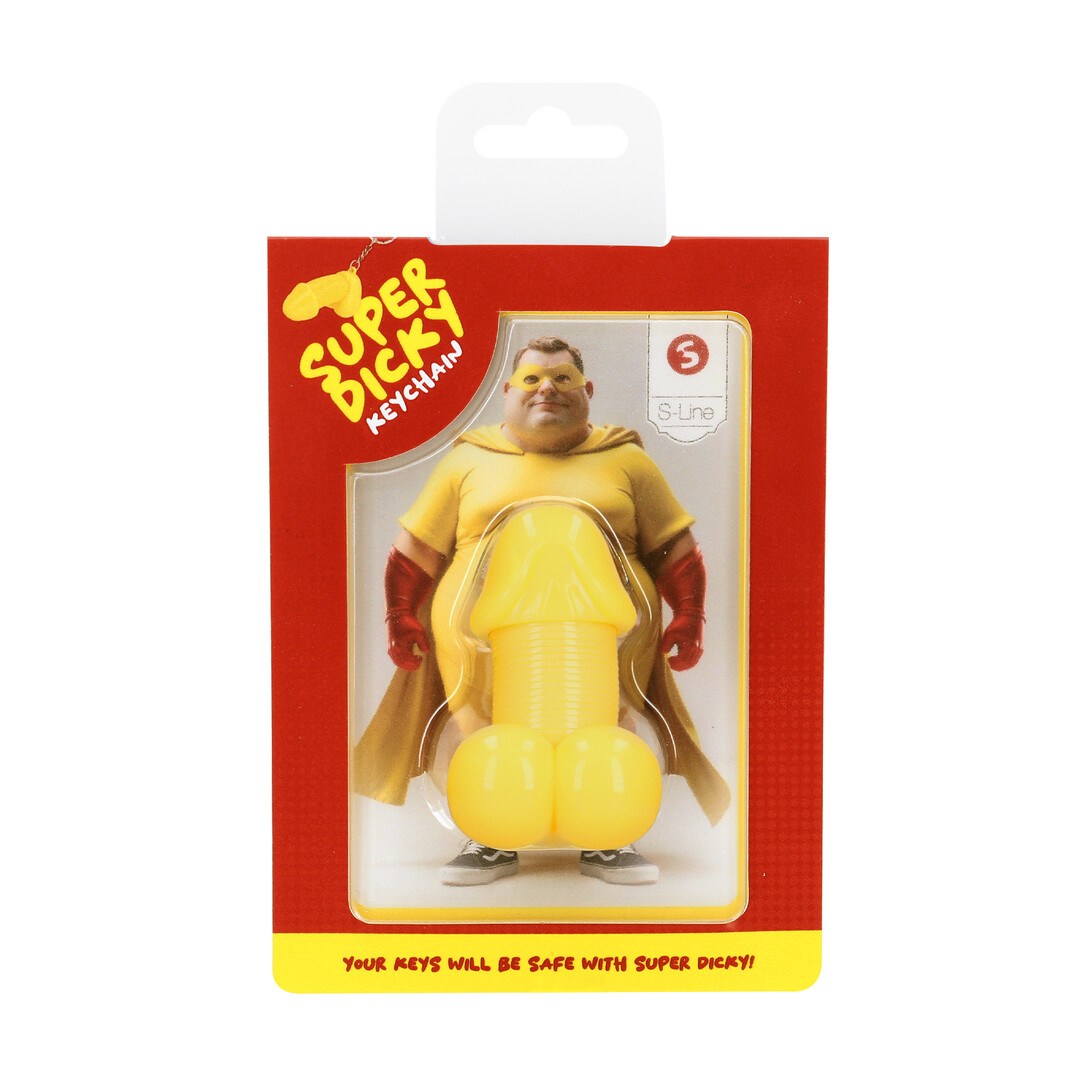 S-line by shots Super Dicky - Sleutelhanger - Geel (8714273026316)